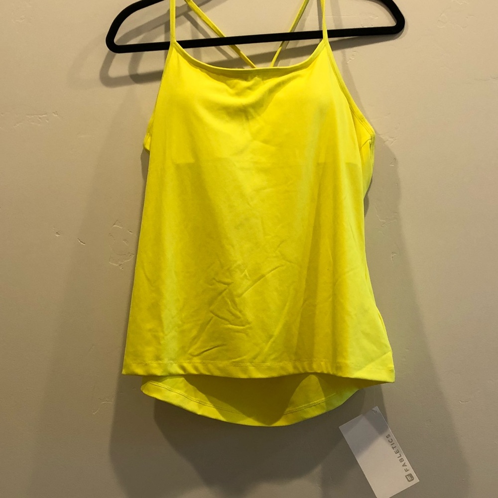Fabletics Sz Large Yellow Workout Cami Top